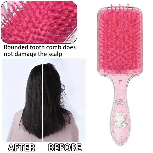 Alt view image 4 of 5 - Cute Hair Brush for Women & Girls, Glide Through Tangles with Ease for Thick Curly Thin Long Short Dry & Wet Hair (Pink)