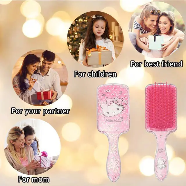 Alt view image 5 of 5 - Cute Hair Brush for Women & Girls, Glide Through Tangles with Ease for Thick Curly Thin Long Short Dry & Wet Hair (Pink)