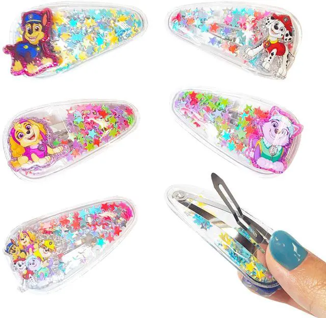 Alt view image 6 of 6 - 6pc Cute Hair Clips For Girls with Favorite Character Charms, Magical Confetti Hair Clips for Kids, Toddler Hair Accessories, Ages 3+