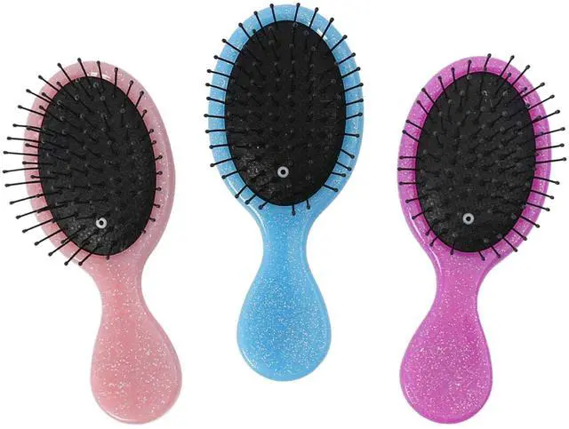 Main image of Toddler Detangler Hair Brush Travel Detangling Brushes 3Pcs Women Valentines Day Best Gift Small For Baby Kids Pocket hairbrush Pro, for Curly Wet Dry Tangle