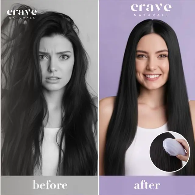 Alt view image 7 of 7 - Mini Detangler Hair Brush Purple Glide Thru Hair Detangler Brush for Women, Kids & Toddlers Gentle Scalp Care, No-Pain Tangle-Free Hairbrush for All Hair Types, Travel Hair Brush