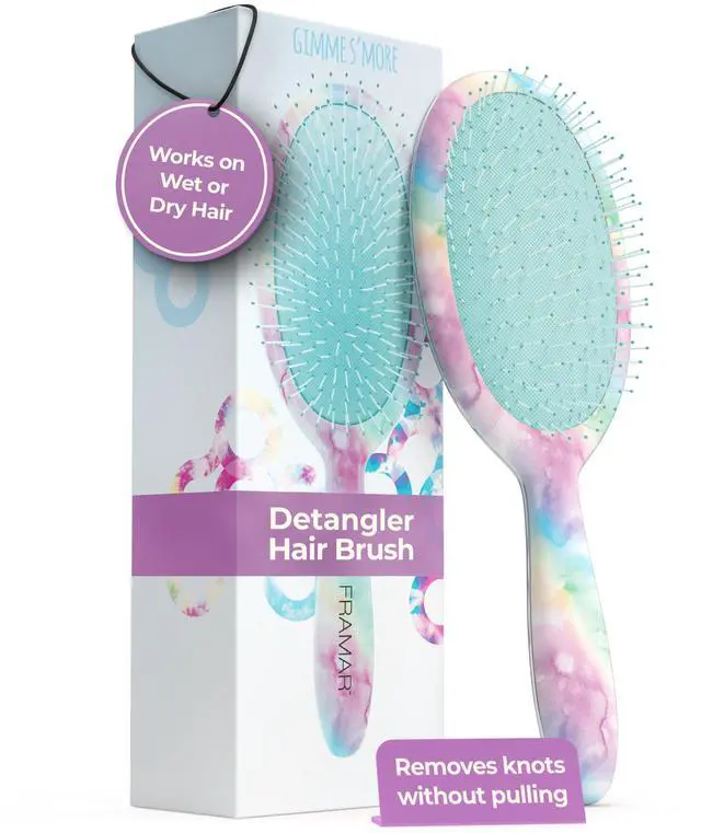 Main image of Purple Hair Brush Detangler, Detangling Hairbrush For Women