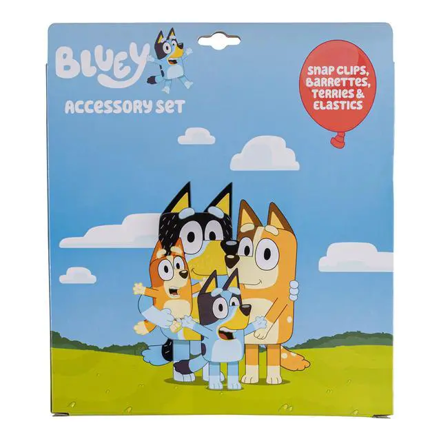 Alt view image 7 of 7 - Bluey Girls 20 Piece Accessory Set with 3 Barrettes, 4 Snap Hair Clips, 5 Elastics and 8 Terry Ponies- Ages 3+