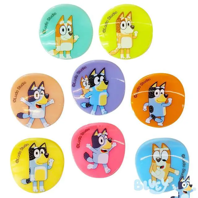 Alt view image 3 of 6 - Bluey Girls Butterfly Hair Clips - 8 Cute Hair Clips with Small Soft Claw, Clips for Every Occasion - Multi Color with Your Favorite Bluey Characters - Ages 3+