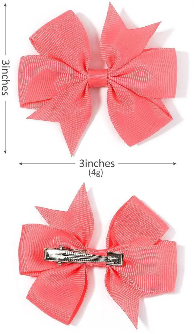 Alt view image 2 of 7 - 40PCS 3 Inch Hair Bows for Girls Grosgrain Ribbon Toddler Accessories with Alligator Clip Bow Baby Kids Teens