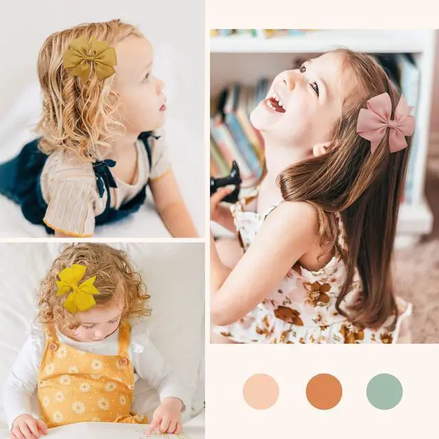 Alt view image 5 of 7 - 40PCS 3 Inch Hair Bows for Girls Grosgrain Ribbon Toddler Accessories with Alligator Clip Bow Baby Kids Teens
