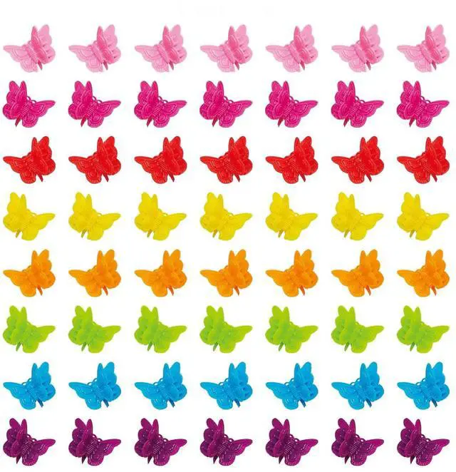 Main image of 50 Packs Assorted Color Butterfly Hair Clips, Beautiful Mini Butterfly Hair Clips Hair Accessories for Women and Girls (50 pcs Random Colour)