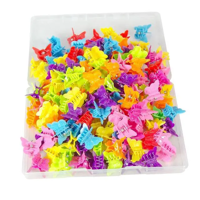 Alt view image 5 of 5 - 50 Packs Assorted Color Butterfly Hair Clips, Beautiful Mini Butterfly Hair Clips Hair Accessories for Women and Girls (50 pcs Random Colour)