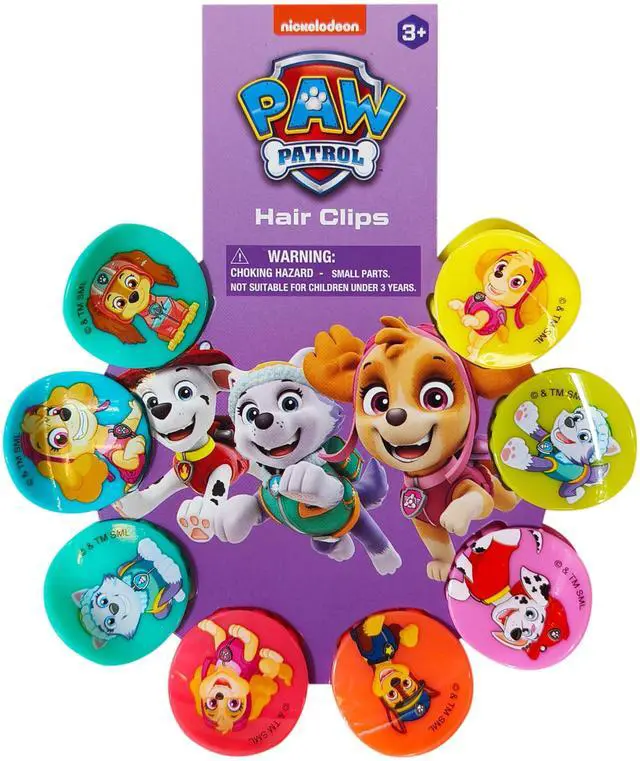 Main image of Paw Patrol Girls Butterfly Hair Clips - 8 Cute Hair Clips with Small Soft Claw, Clips for Every Occasion - Multi Color with Your Favorite Paw Patrol Characters - Ages 3+