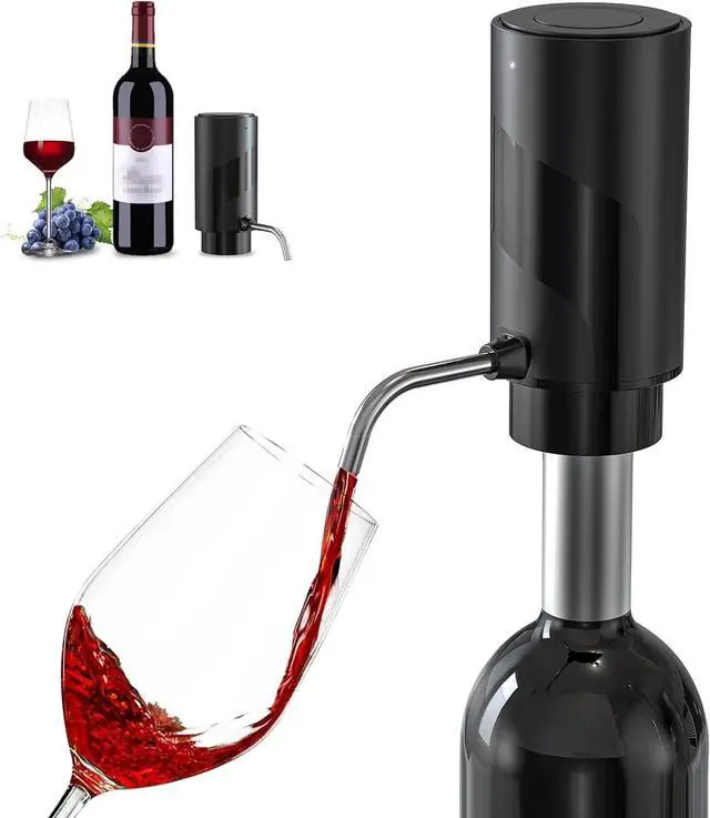 Main image of Wine Aerator Electric Wine Decanter Automatic Wine Aerator, Wine Dispenser Wine pourer with USB Rechargeable,Wine Lover for women&Men(Black-ABS)