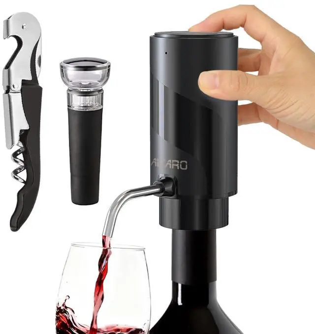 Main image of Electric Wine Aerator Pourer Rechargeable Automatic Decanter, with Corkscrew and Vacuum Stopper (Set)