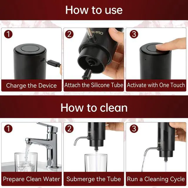 Alt view image 6 of 7 - Electric Wine Aerator Pourer Rechargeable Automatic Decanter, with Corkscrew and Vacuum Stopper (Set)