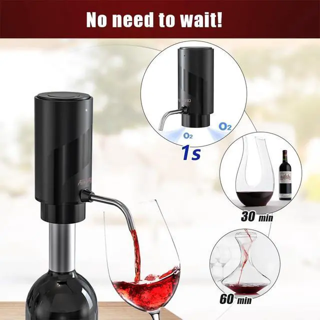 Alt view image 3 of 7 - Electric Wine Aerator Pourer Rechargeable Automatic Electronic Decanter