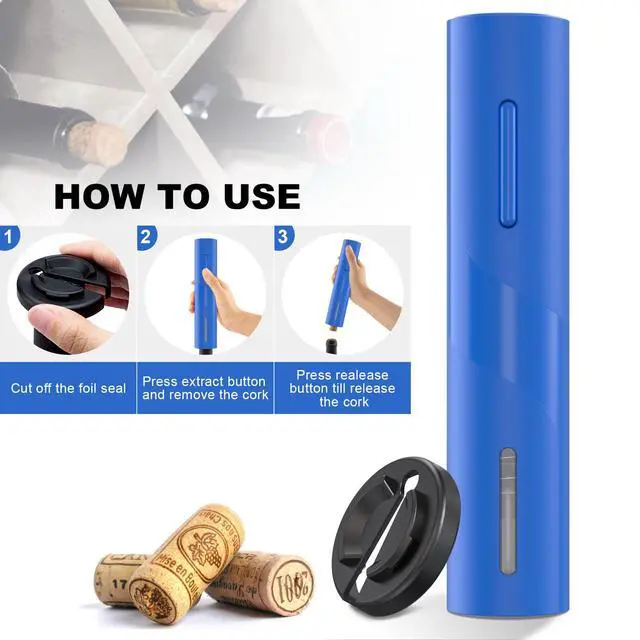 Alt view image 3 of 7 - Electric Battery Operated Wine Bottle Opener with Foil Cutter