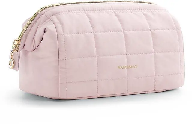 Main image of Makeup Bag Travel Toiletry Bag, Wide-open Zipper Pouch, Pink