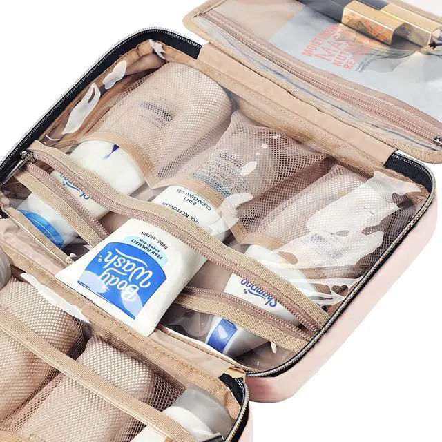 Alt view image 6 of 6 - Travel Toiletry Bag for women, Portable Hanging makeup Organizer