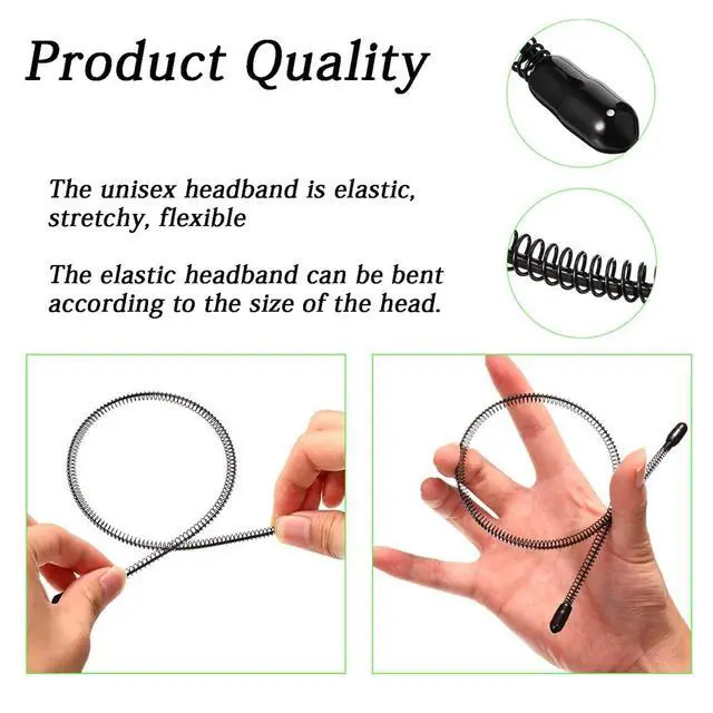 Alt view image 6 of 6 - Metal Headband for Men, Zigzag Wire with Teeth, Non-Slip Adjustable 6 Pack