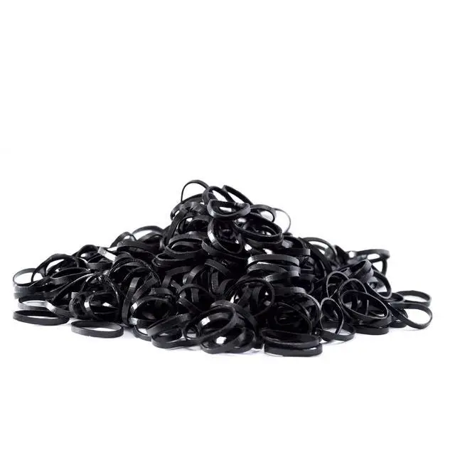 Alt view image 2 of 5 - 1000-Pack Elastic Hair Ties Non-slip Rubber Hair Bands for Girls, Black