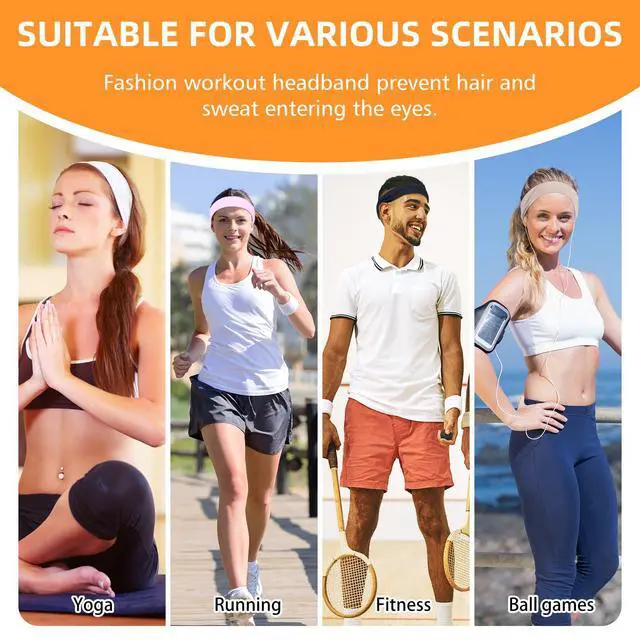 Alt view image 5 of 6 - Headbands for Women 8PCS, Summer-Exclusive Elastic Non Slip Hair Head Bands