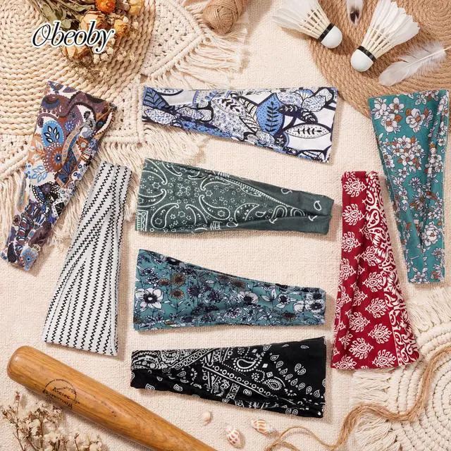 Alt view image 7 of 7 - 8 Pack Headbands for Women, Boho Style Headbands