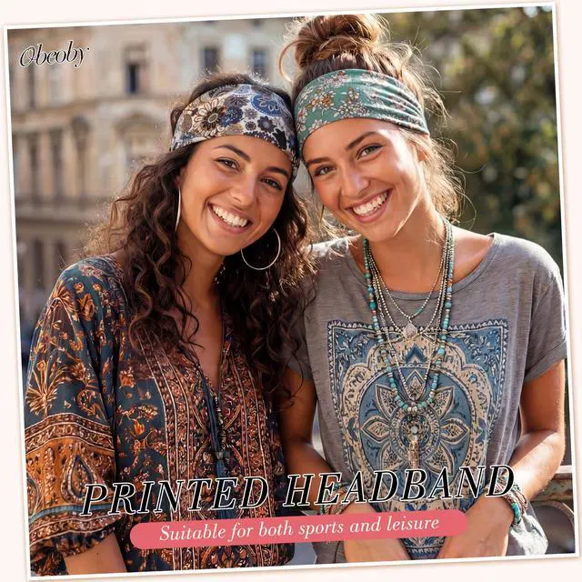 Alt view image 5 of 7 - 8 Pack Headbands for Women, Boho Style Headbands