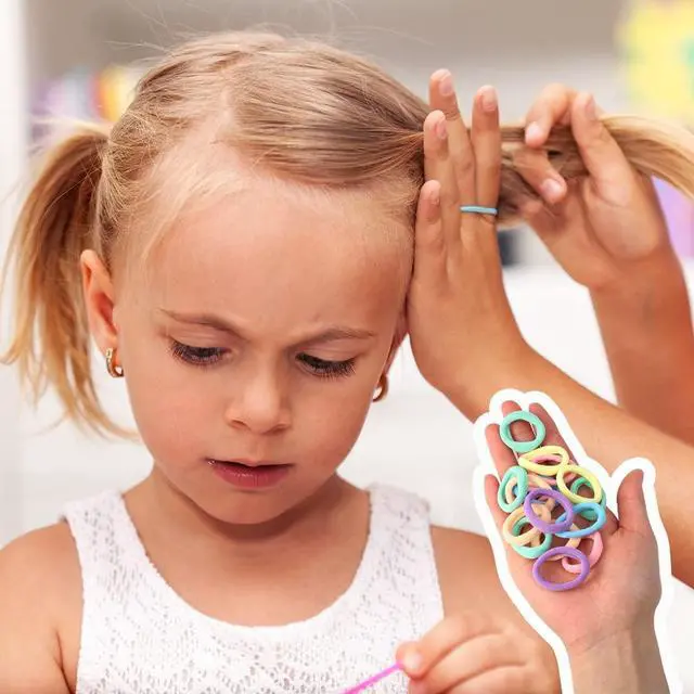Alt view image 2 of 4 - 200 Baby Hair Ties, Soft Cotton Seamless Bands for Toddlers Girls