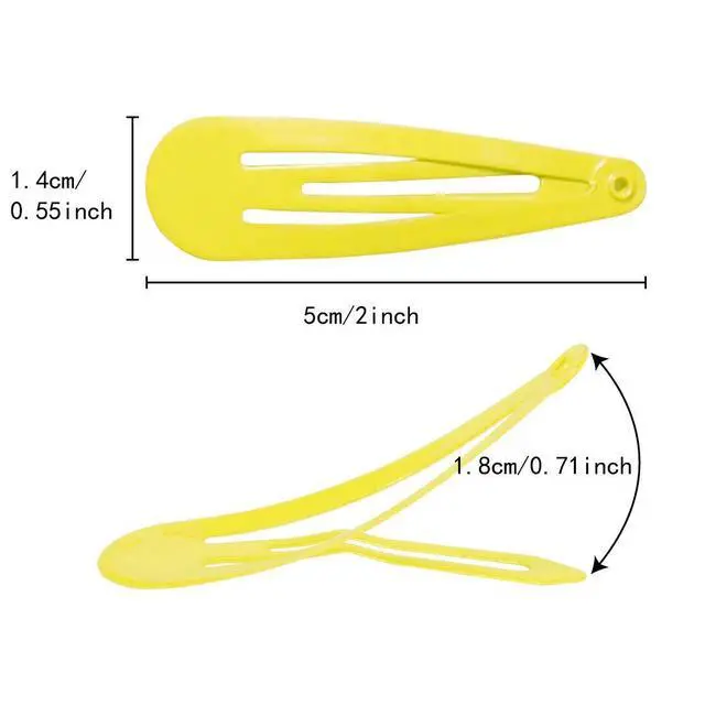 Alt view image 5 of 6 - 120 Pcs Funtopia 2 Inch Candy Color Barrettes and Non-Slip Metal Snap Hair Accessories for Kids, Teens, and Women (40 Assorted Colors)