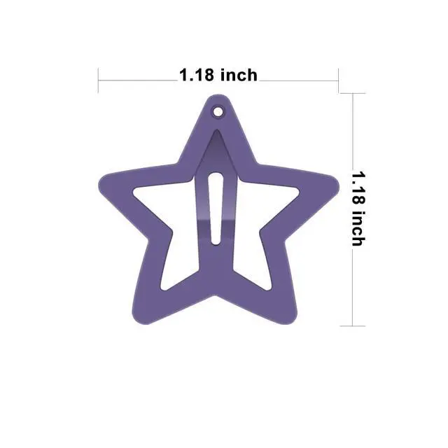 Alt view image 2 of 5 - 100-Piece Metal Snap Hair Clips for Girls, Toddlers, and Kids - Perfect for Fine Hair, Thick Hair, and More - Featuring Fun Star Designs