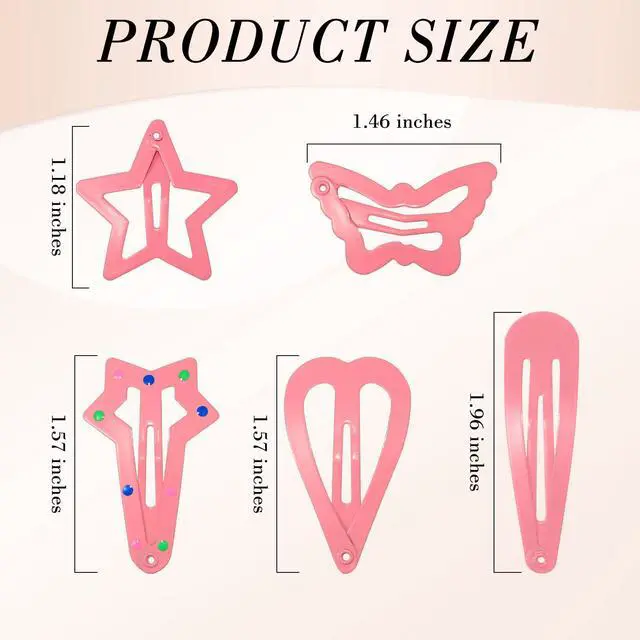 Alt view image 2 of 7 - 82Pcs Colorful Snap Hair Clips for Girls Toddler kid Small Barrettes