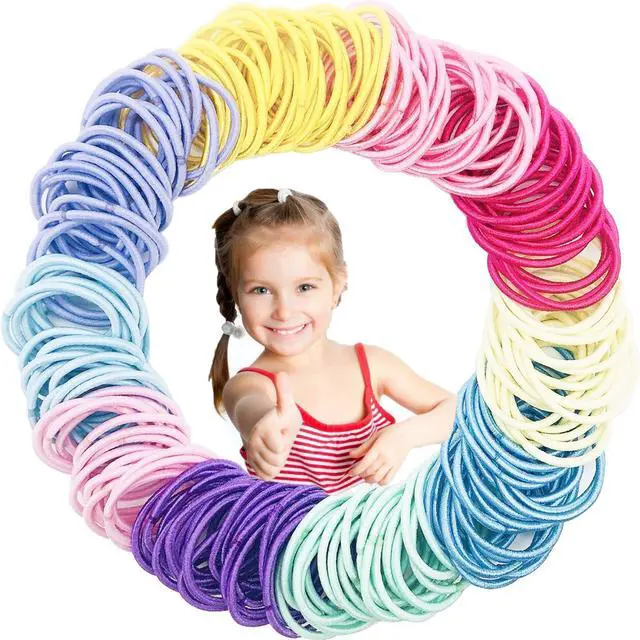 Main image of 200pcs Hair Ties for Kids Hair Ties Toddler Girls for Girls Elastic Hair Bands Small Kids