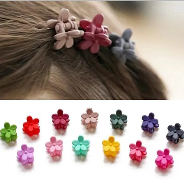 Main image of Bangs Mini Assorted Colored Hair Claw Clips, 30 Pieces - Hair Pins for Little Girls, Kids' Hair Accessories