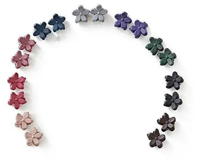 Alt view image 2 of 2 - Bangs Mini Assorted Colored Hair Claw Clips, 30 Pieces - Hair Pins for Little Girls, Kids' Hair Accessories