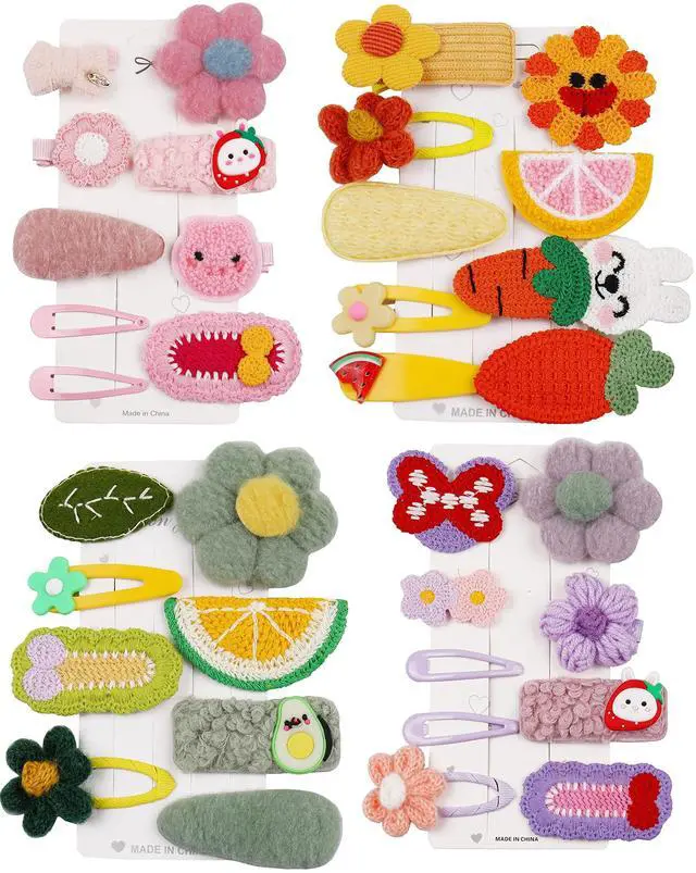 Main image of 33 PCS Hairpin Candy-colored kid's hair accessories, flower and fruit, rainbow hairpin set, girl cartoon animal cute hairpin