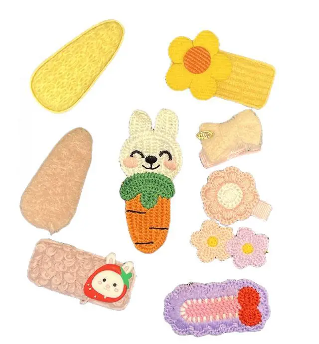Alt view image 3 of 3 - 33 PCS Hairpin Candy-colored kid's hair accessories, flower and fruit, rainbow hairpin set, girl cartoon animal cute hairpin