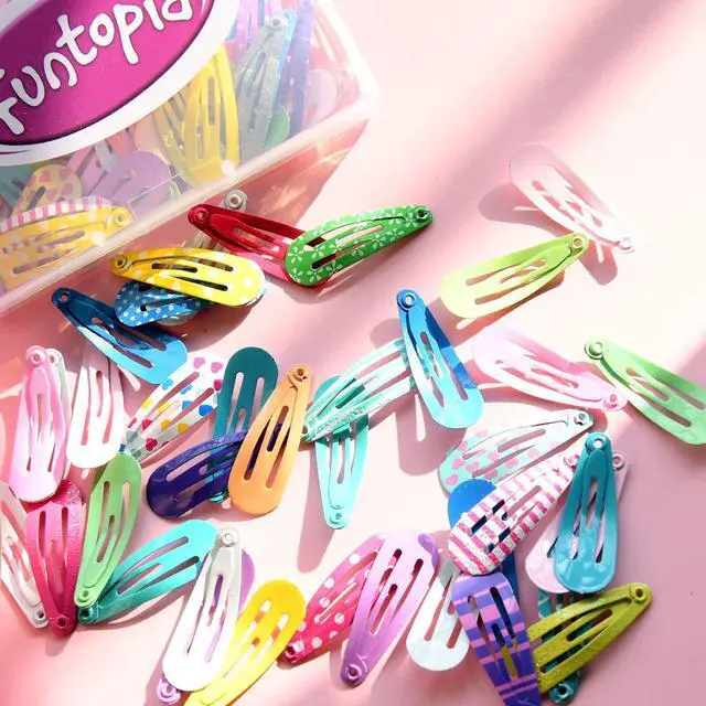Alt view image 6 of 7 - Toddler Hair Clips, 80Pcs 1.2 Inch Mini Snap Hair Clips for Baby Girls Kids