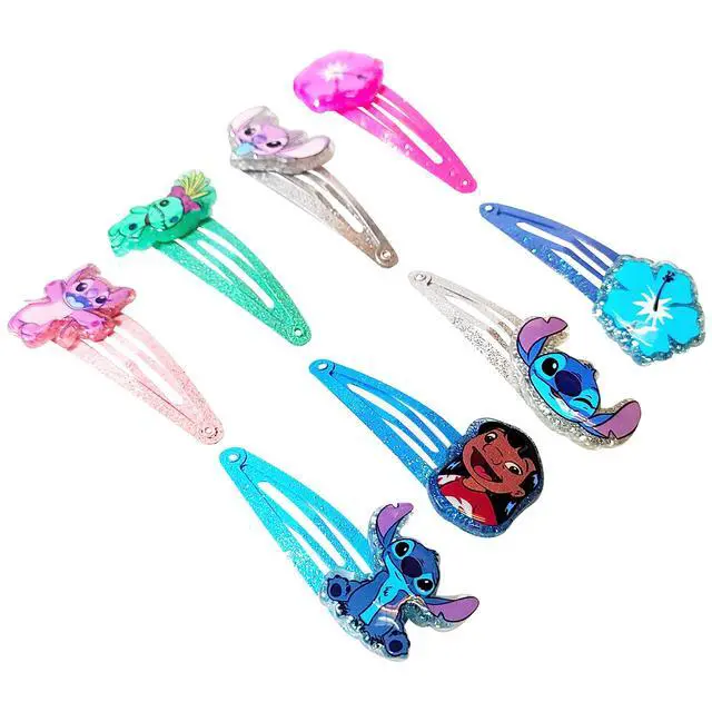 Alt view image 6 of 7 - Disney Stitch Kids Hair Clips for Girls Snap Clips 8 Pack Multi Color Ages 3+