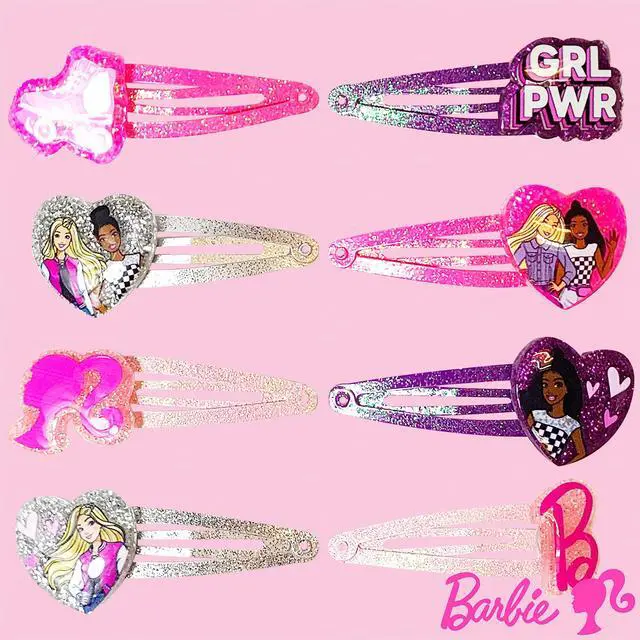 Alt view image 2 of 7 - Barbie Hair Clips for Girls Snap Clips 8 Pack Multi Color Ages 3+