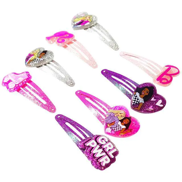 Alt view image 4 of 7 - Barbie Hair Clips for Girls Snap Clips 8 Pack Multi Color Ages 3+