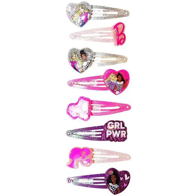 Alt view image 6 of 7 - Barbie Hair Clips for Girls Snap Clips 8 Pack Multi Color Ages 3+