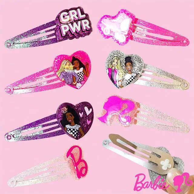 Alt view image 5 of 7 - Barbie Hair Clips for Girls Snap Clips 8 Pack Multi Color Ages 3+