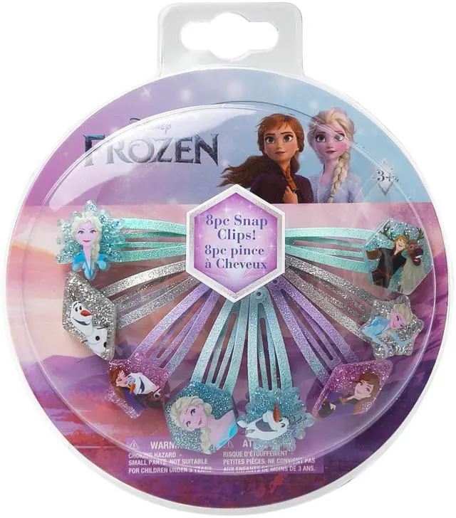 Main image of Disney Frozen Kids Hair Clips for Girls Snap Clips 8 Pack Multi Color Ages 3+