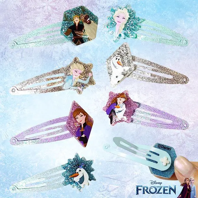 Alt view image 5 of 7 - Disney Frozen Kids Hair Clips for Girls Snap Clips 8 Pack Multi Color Ages 3+