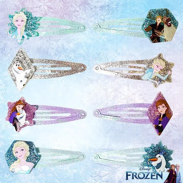 Alt view image 2 of 7 - Disney Frozen Kids Hair Clips for Girls Snap Clips 8 Pack Multi Color Ages 3+