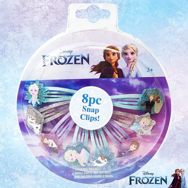 Alt view image 7 of 7 - Disney Frozen Kids Hair Clips for Girls Snap Clips 8 Pack Multi Color Ages 3+