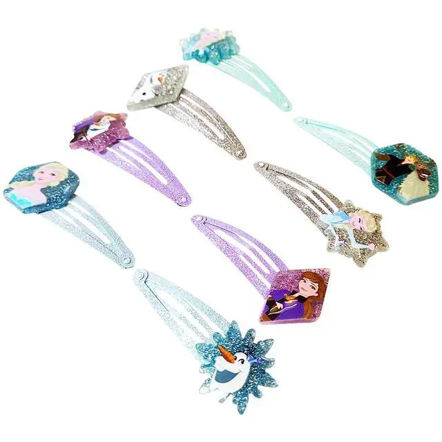 Alt view image 6 of 7 - Disney Frozen Kids Hair Clips for Girls Snap Clips 8 Pack Multi Color Ages 3+