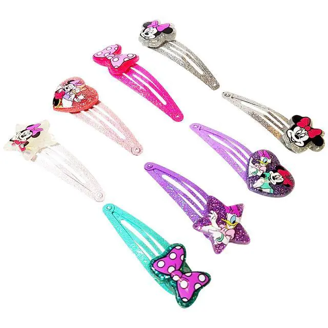 Alt view image 6 of 7 - Disney Minnie Kids Hair Clips for Girls Snap Clips 8 Pack Multi Color Ages 3+