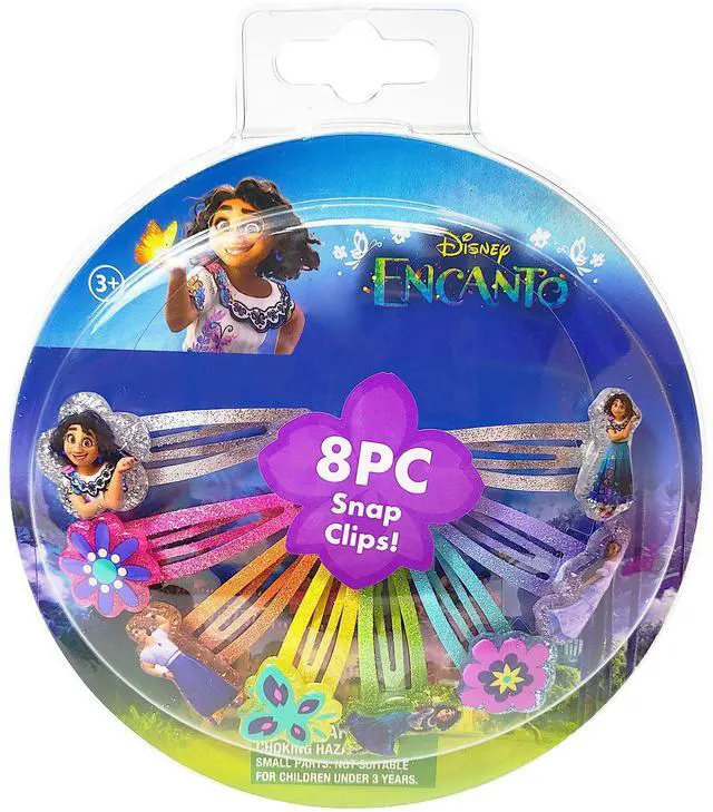Main image of Disney Encanto Kids Hair Clips for Girls Snap Clips 8 pack multi color Ages 3+