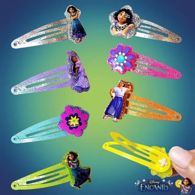 Alt view image 2 of 7 - Disney Encanto Kids Hair Clips for Girls Snap Clips 8 pack multi color Ages 3+