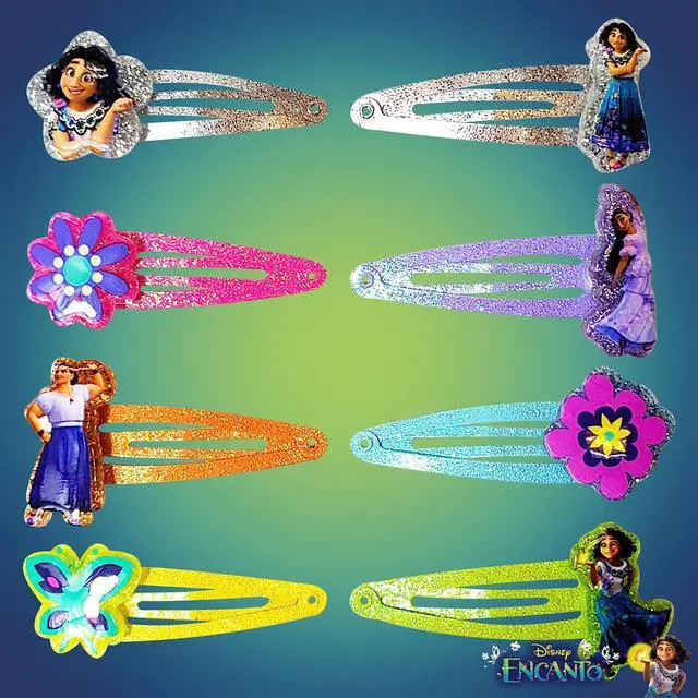 Alt view image 5 of 7 - Disney Encanto Kids Hair Clips for Girls Snap Clips 8 pack multi color Ages 3+