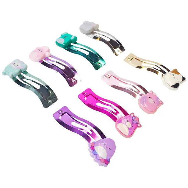 Alt view image 5 of 6 - Kids Hair Clips for Girls Squishmallows Snap Clips 8 Pack Multi Color Ages 8+